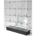 Glass Cube Display Shelves, 12 x 12 Tempered Glass